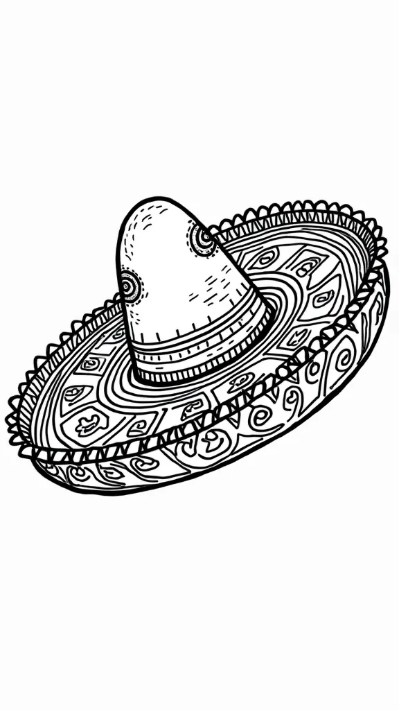 Página de color de sombrero